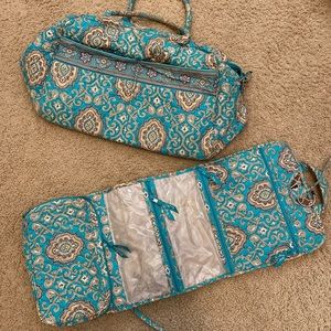 Vera Bradley Blue Travel Set